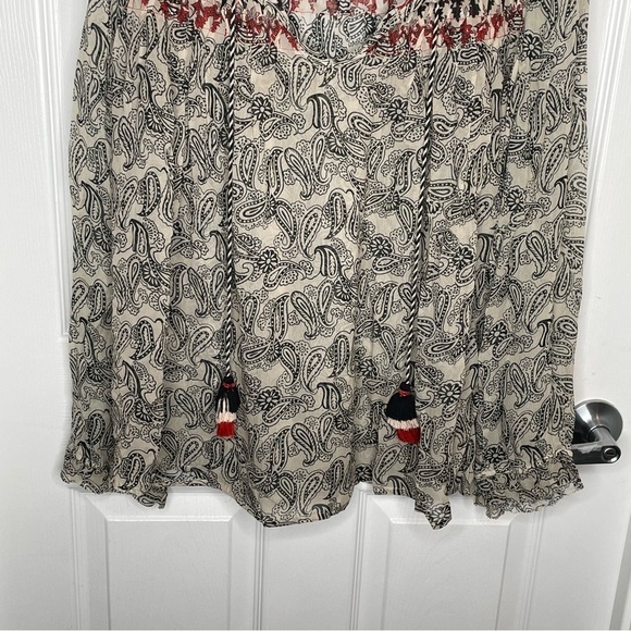Sundance Smocked Adeliah Paisley Print Boho Top Missing Cami Oversized XS - Picture 5 of 12
